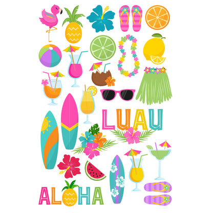 Hawaiian Luau 12 x 12 Scrapbook Paper & Embellishment Kit by SSC Designs - 3 Kits