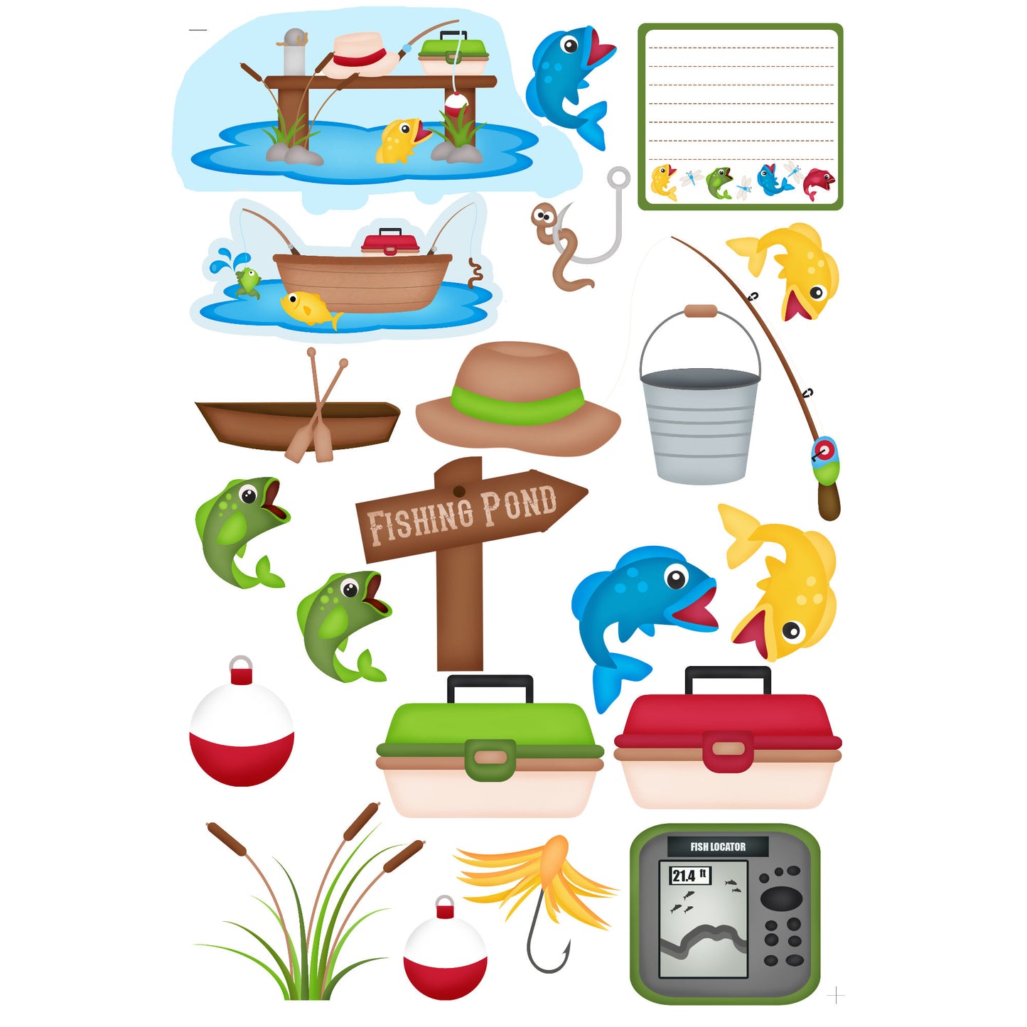 Hook, Line & Sinker 12 x 12 Scrapbook Paper & Embellishment Kit by SSC Designs - 3 Kits