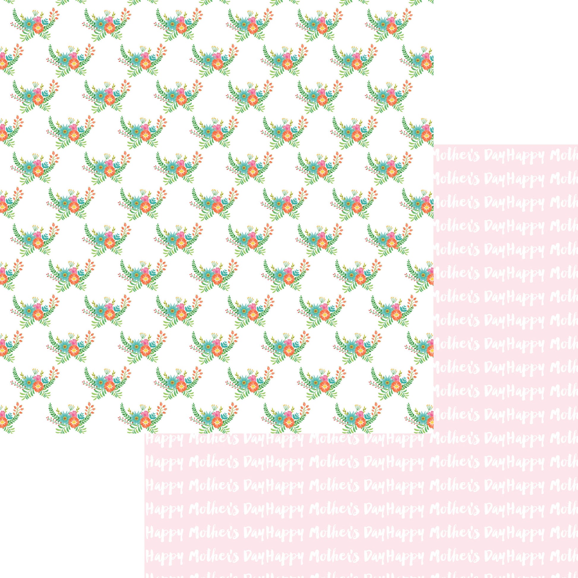 Happy Mother's Day Collection Happy Mother's Day 12 x 12 Double-Sided Scrapbook Paper by SSC Designs - 15 Pack