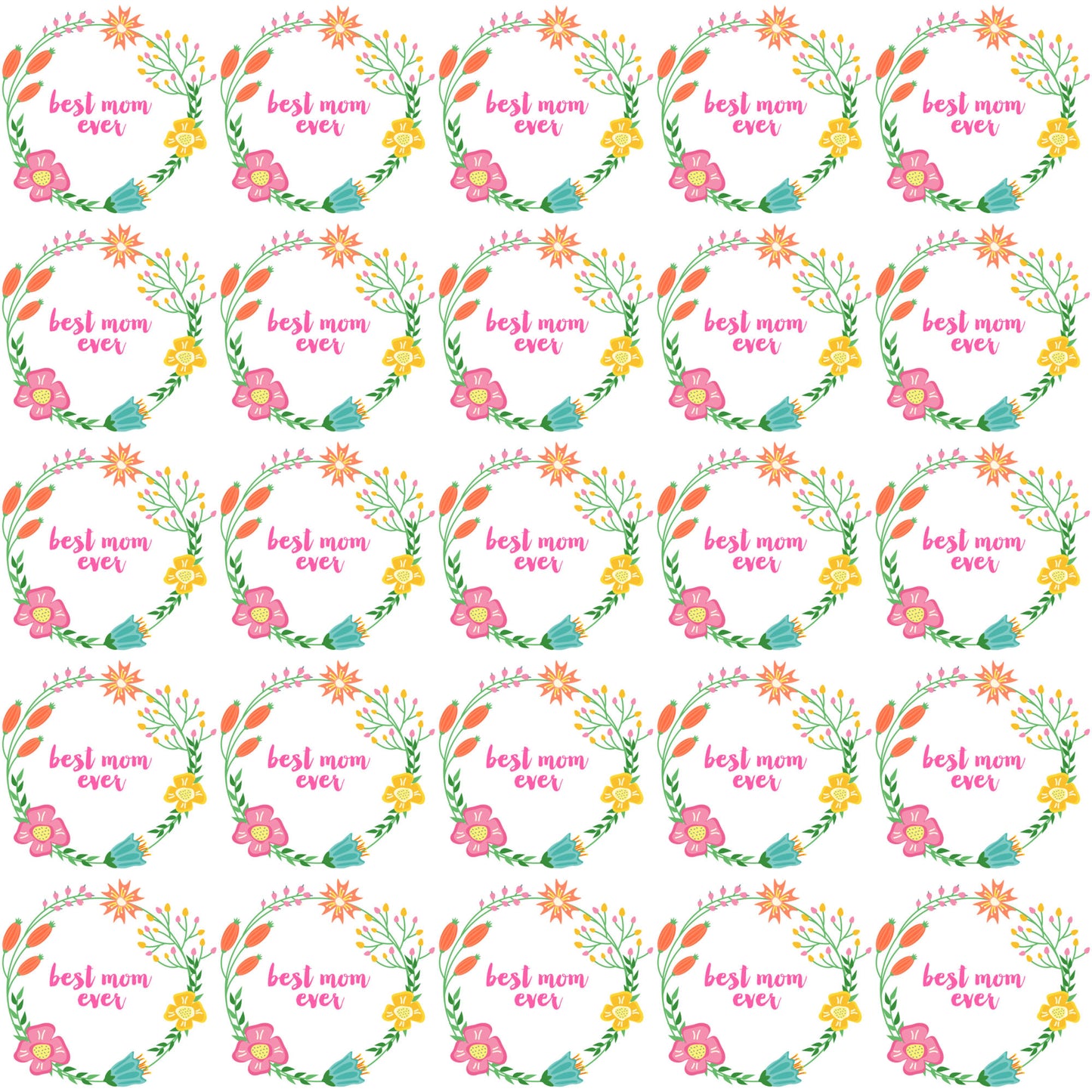 Happy Mother's Day Collection Best Mom Ever 12 x 12 Double-Sided Scrapbook Paper by SSC Designs - 15 Pack