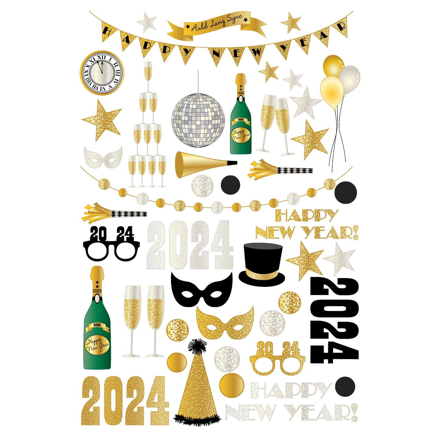 Happy New Year 12 x 12 Scrapbook Collection Kit by SSC Designs - 3 Kits