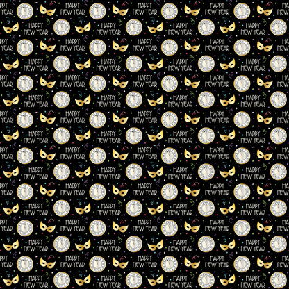 Happy New Year Collection Countdown to the New Year 12 x 12 Double-Sided Scrapbook Paper by SSC Designs - 15 Pack