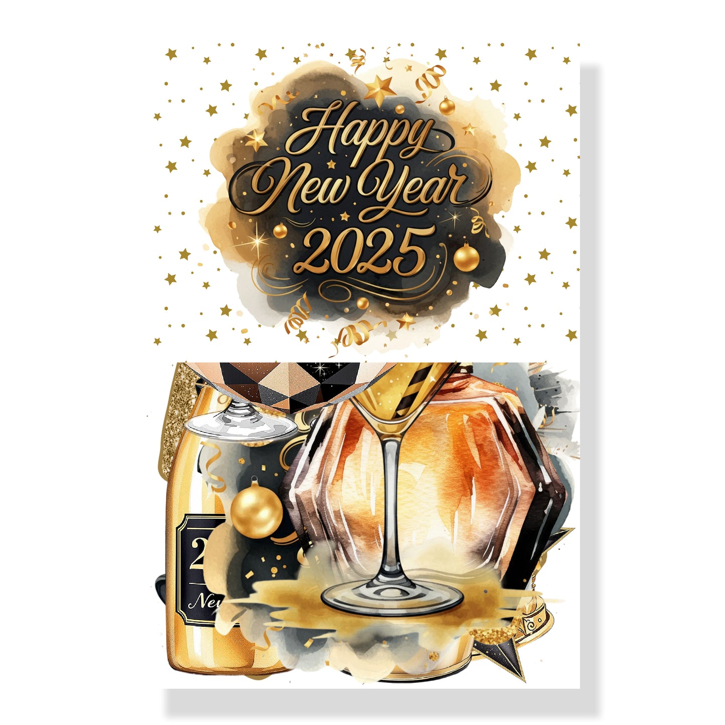 Happy New Year 2025 Collection Laser Cut Scrapbook Ephemera Embellishments by SSC Designs - 3 Packs