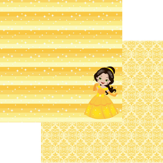 Inspired By Collection Yellow Princess 12 x 12 Double-Sided Scrapbook Paper by SSC Designs - 15 Pack