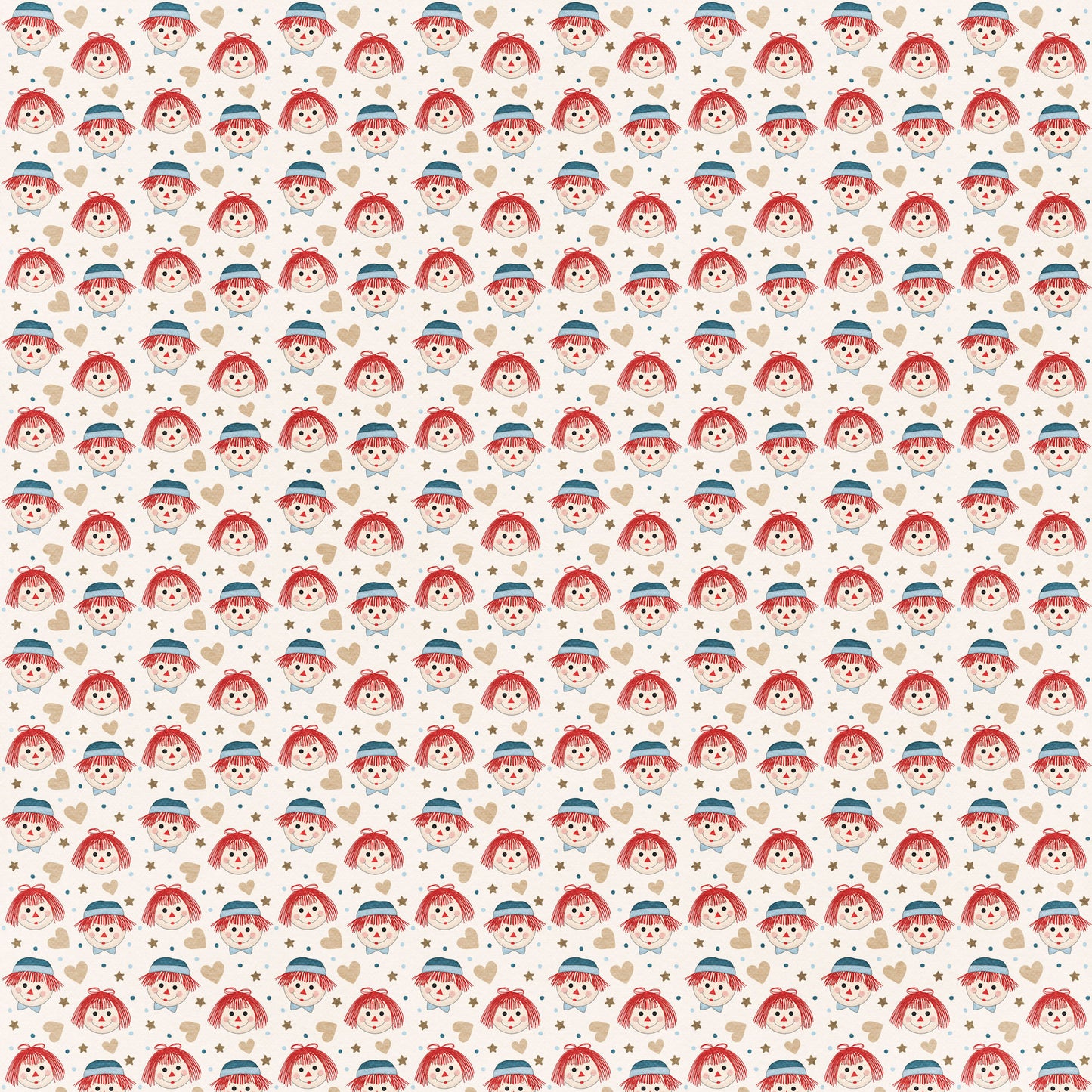 Inspired By Collection Raggedy Dolls 12 x 12 Double-Sided Scrapbook Paper by SSC Designs - 15 Pack