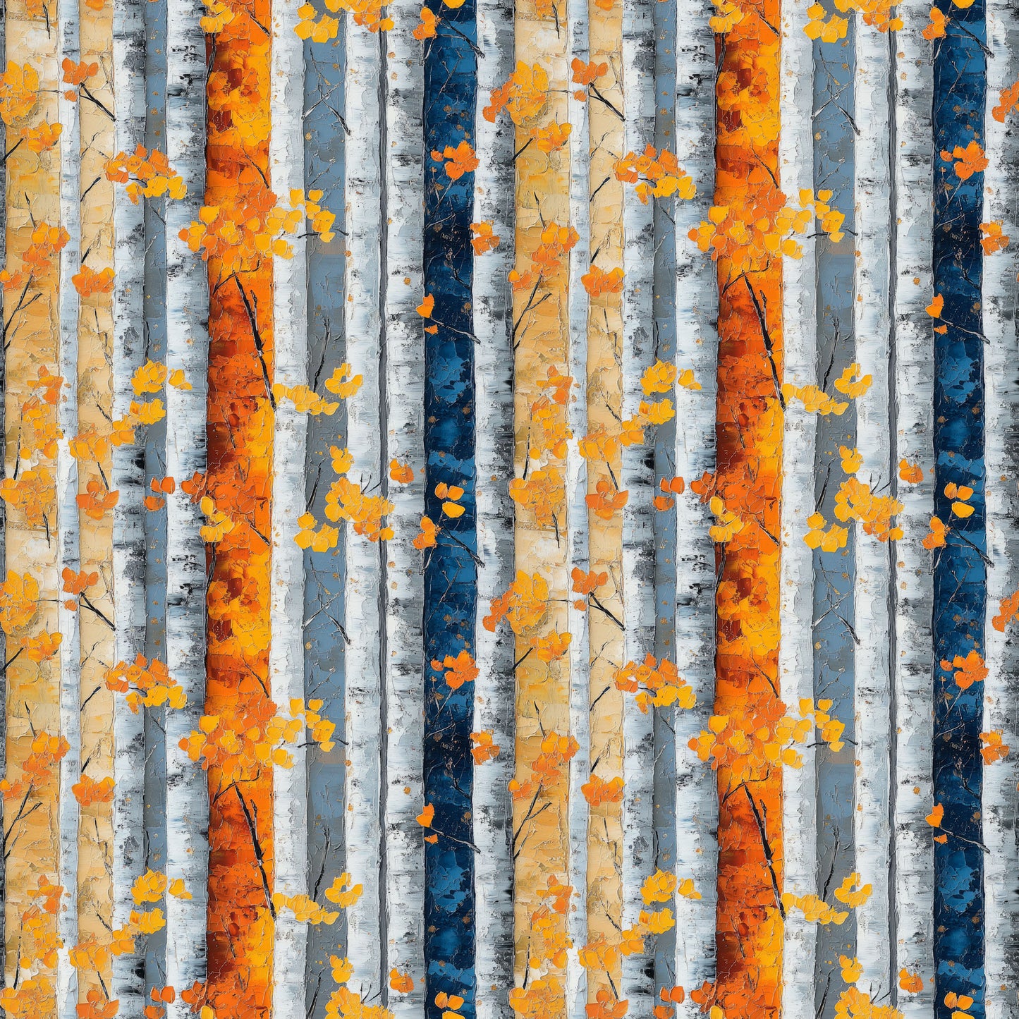 Indigo Fall Collection Beautiful Birch 12 x 12 Double-Sided Scrapbook Paper by SSC Designs - 15 Pack