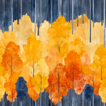 Indigo Fall Collection Falling Leaves 12 x 12 Double-Sided Scrapbook Paper by SSC Designs - 15 Pack