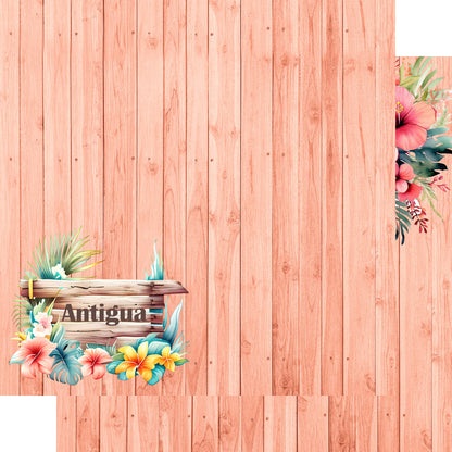 Island Life Collection Antigua 12 x 12 Double-Sided Scrapbook Paper by SSC Designs - 15 Pack