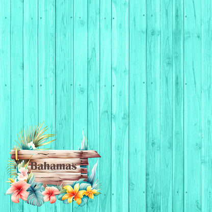Island Life Collection Bahamas 12 x 12 Double-Sided Scrapbook Paper by SSC Designs - 15 Pack