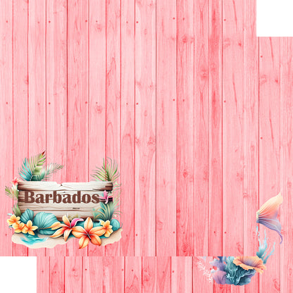 Island Life Collection Barbados 12 x 12 Double-Sided Scrapbook Paper by SSC Designs - 15 Pack