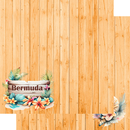 Island Life Collection Bermuda 12 x 12 Double-Sided Scrapbook Paper by SSC Designs - 15 Pack