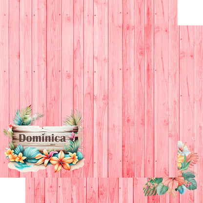 Island Life Collection Dominica 12 x 12 Double-Sided Scrapbook Paper by SSC Designs - 15 Pack