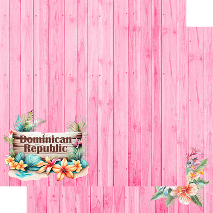 Island Life Collection Dominican Republic 12 x 12 Double-Sided Scrapbook Paper by SSC Designs - 15 Pack