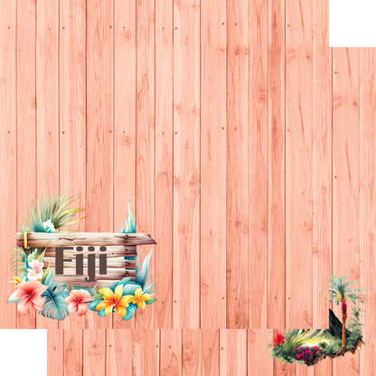 Island Life Collection Fiji 12 x 12 Double-Sided Scrapbook Paper by SSC Designs - 15 Pack
