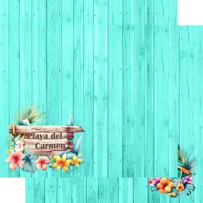 Island Life Collection Playa del Carmen 12 x 12 Double-Sided Scrapbook Paper by SSC Designs - 15 Pack