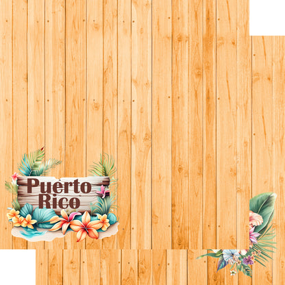 Island Life Collection Puerto Rico 12 x 12 Double-Sided Scrapbook Paper by SSC Designs - 15 Pack