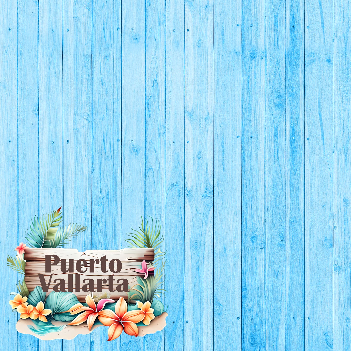 Island Life Collection Puerto Vallarta 12 x 12 Double-Sided Scrapbook Paper by SSC Designs - 15 Pack