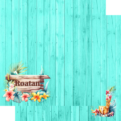 Island Life Collection Roatan 12 x 12 Double-Sided Scrapbook Paper by SSC Designs - 15 Pack