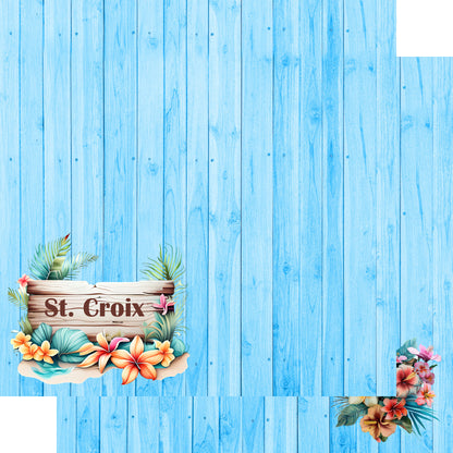 Island Life Collection St. Croix 12 x 12 Double-Sided Scrapbook Paper by SSC Designs - 15 Pack