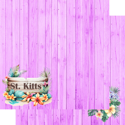Island Life Collection St. Kitts 12 x 12 Double-Sided Scrapbook Paper by SSC Designs - 15 Pack