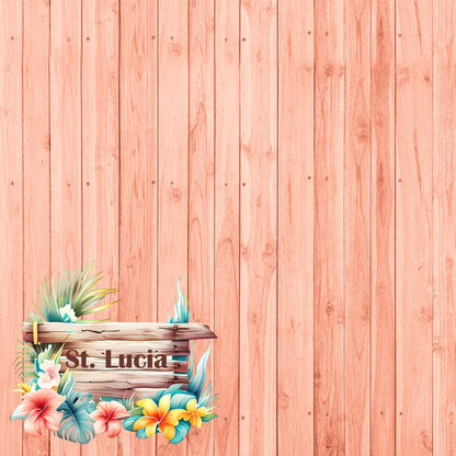 Island Life Collection St. Lucia 12 x 12 Double-Sided Scrapbook Paper by SSC Designs - 15 Pack