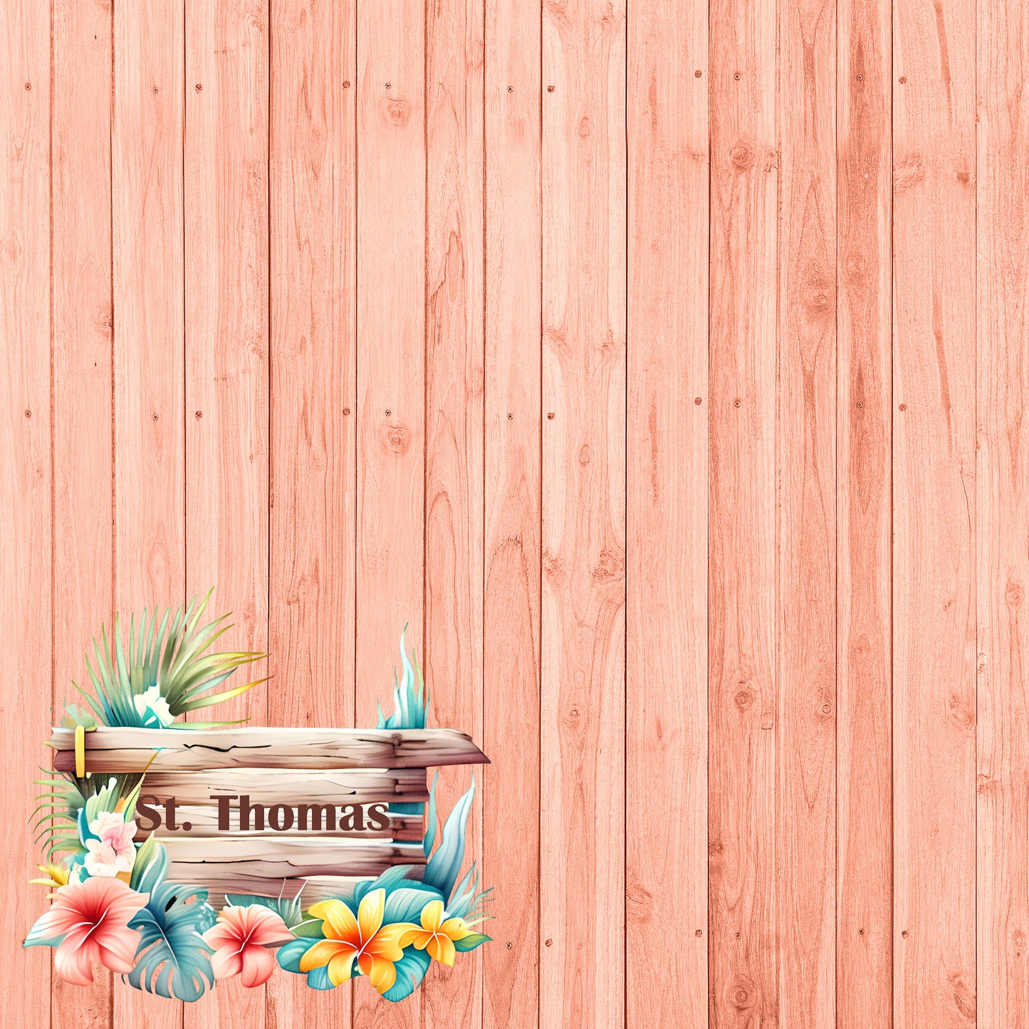 Island Life Collection St. Thomas 12 x 12 Double-Sided Scrapbook Paper by SSC Designs - 15 Pack