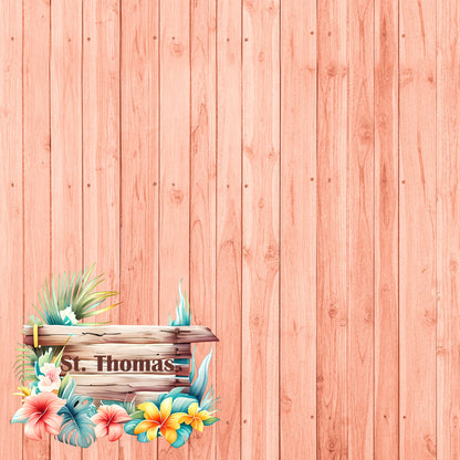 Island Life Collection St. Thomas 12 x 12 Double-Sided Scrapbook Paper by SSC Designs - 15 Pack