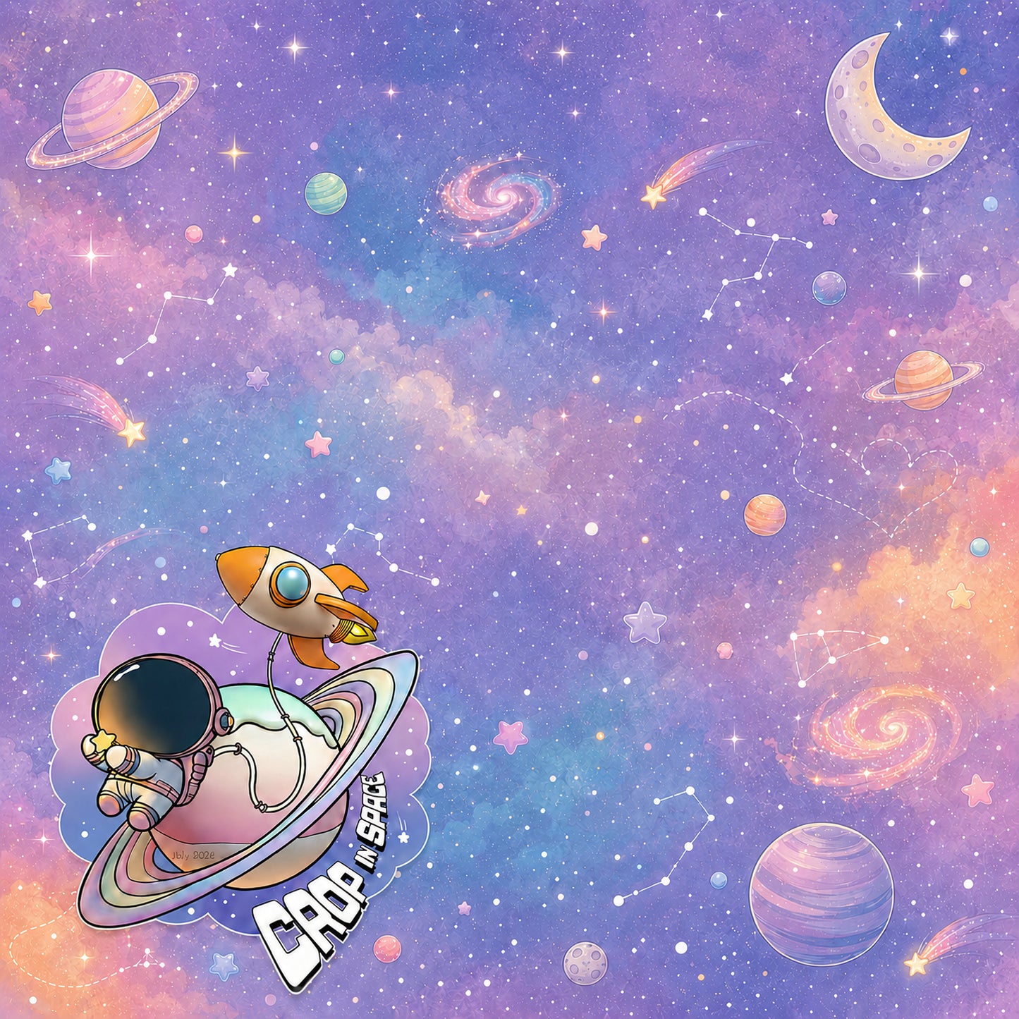 Crop In Space 12 x 12 Double-Sided Scrapbook Paper by SSC Designs - Pack of 15