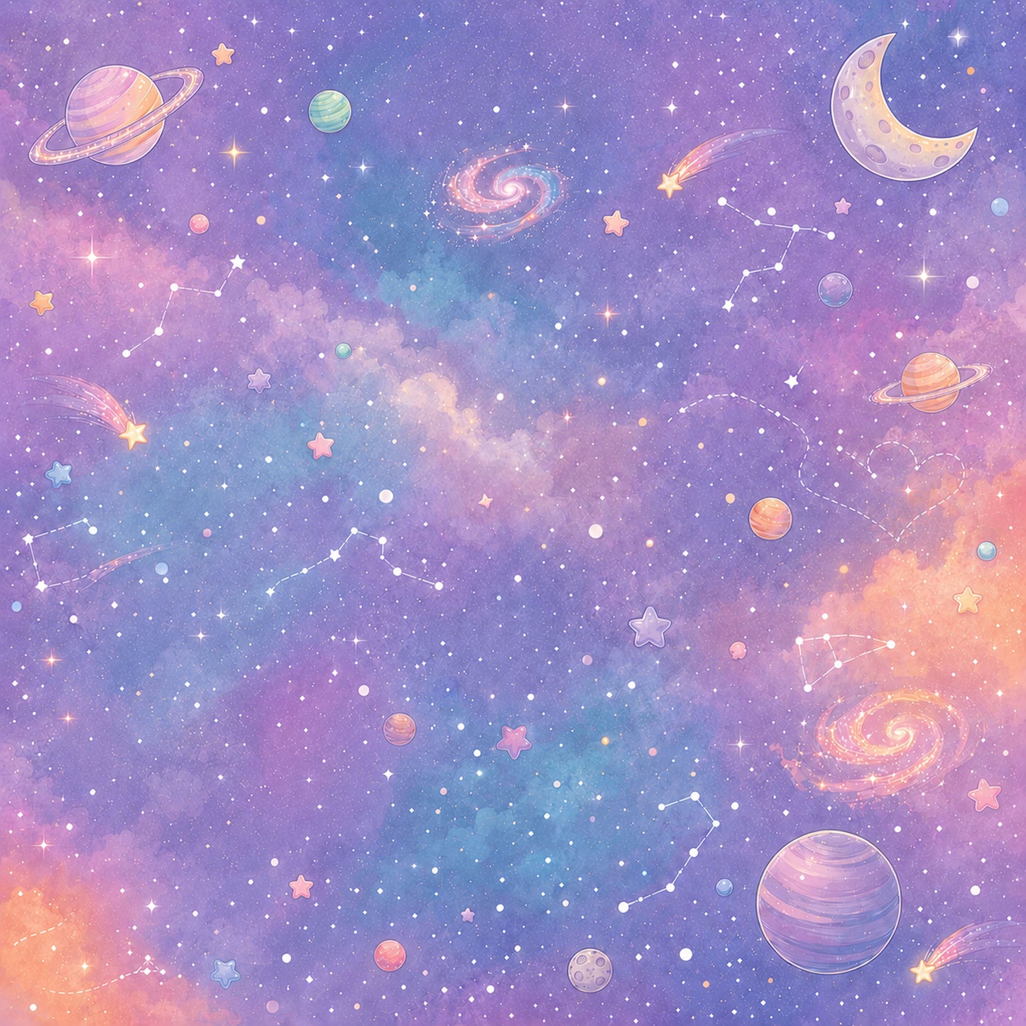 Crop In Space Coordinating 12 x 12 Double-Sided Scrapbook Paper by SSC Designs - Pack of 15