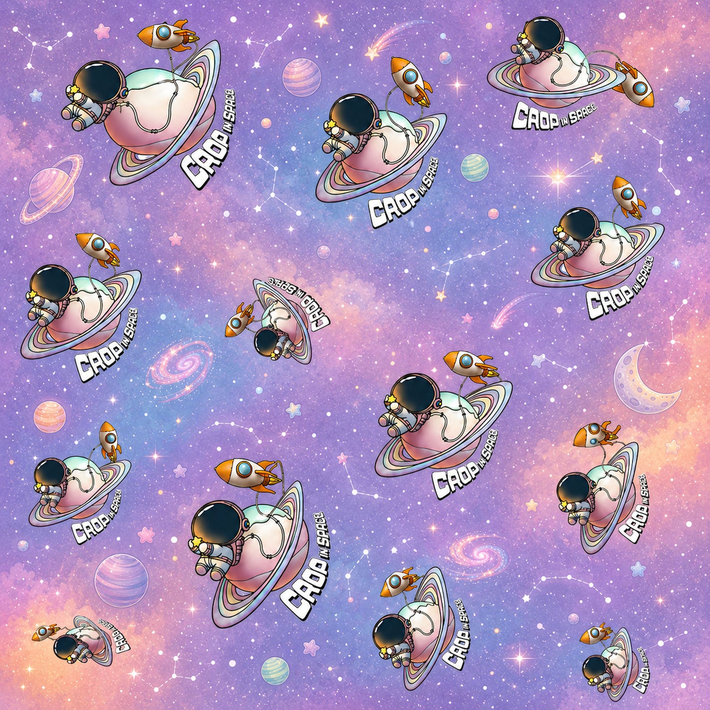 Crop In Space Coordinating 12 x 12 Double-Sided Scrapbook Paper by SSC Designs - Pack of 15