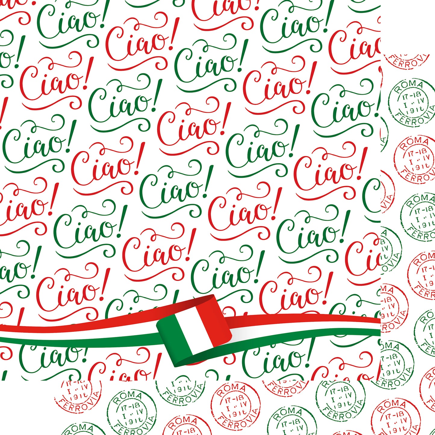 Italy Travels Collection Ciao, Italy 12 x 12 Double-Sided Scrapbook Paper by SSC Designs - 15 Pack