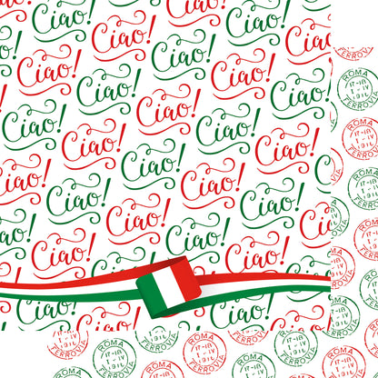 Italy Travels Collection Ciao, Italy 12 x 12 Double-Sided Scrapbook Paper by SSC Designs - 15 Pack
