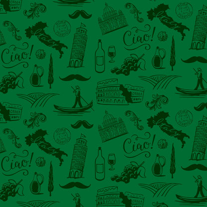 Italy Travels Collection Italy Stripes 12 x 12 Double-Sided Scrapbook Paper by SSC Designs - 15 Pack