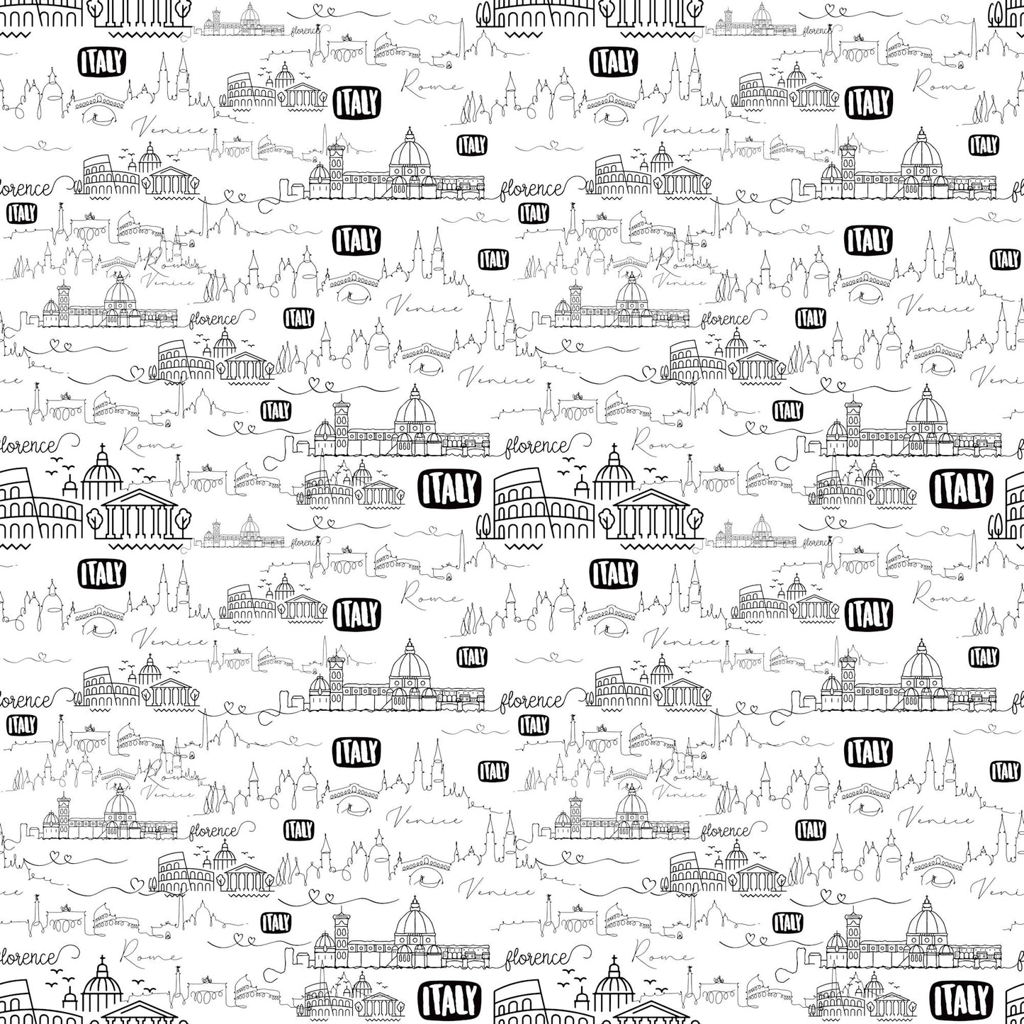 Italy Travels Collection Roman Ruins 12 x 12 Double-Sided Scrapbook Paper by SSC Designs - 15 Pack