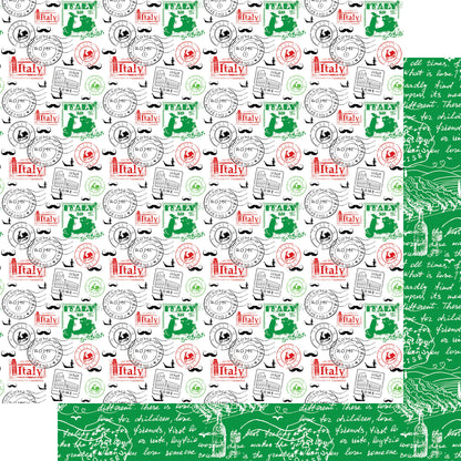 Italy Travels Collection Piazza Moments 12 x 12 Double-Sided Scrapbook Paper by SSC Designs - 15 Pack