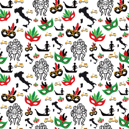 Italy Travels Collection Venetian Nights 12 x 12 Double-Sided Scrapbook Paper by SSC Designs - 15 Pack