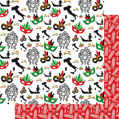 Italy Travels 12 x 12 Scrapbook Paper & Embellishment Kit by SSC Designs - 3 Kits