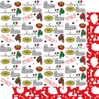 Italy Travels Collection La Dolce Vita 12 x 12 Double-Sided Scrapbook Paper by SSC Designs - 15 Pack
