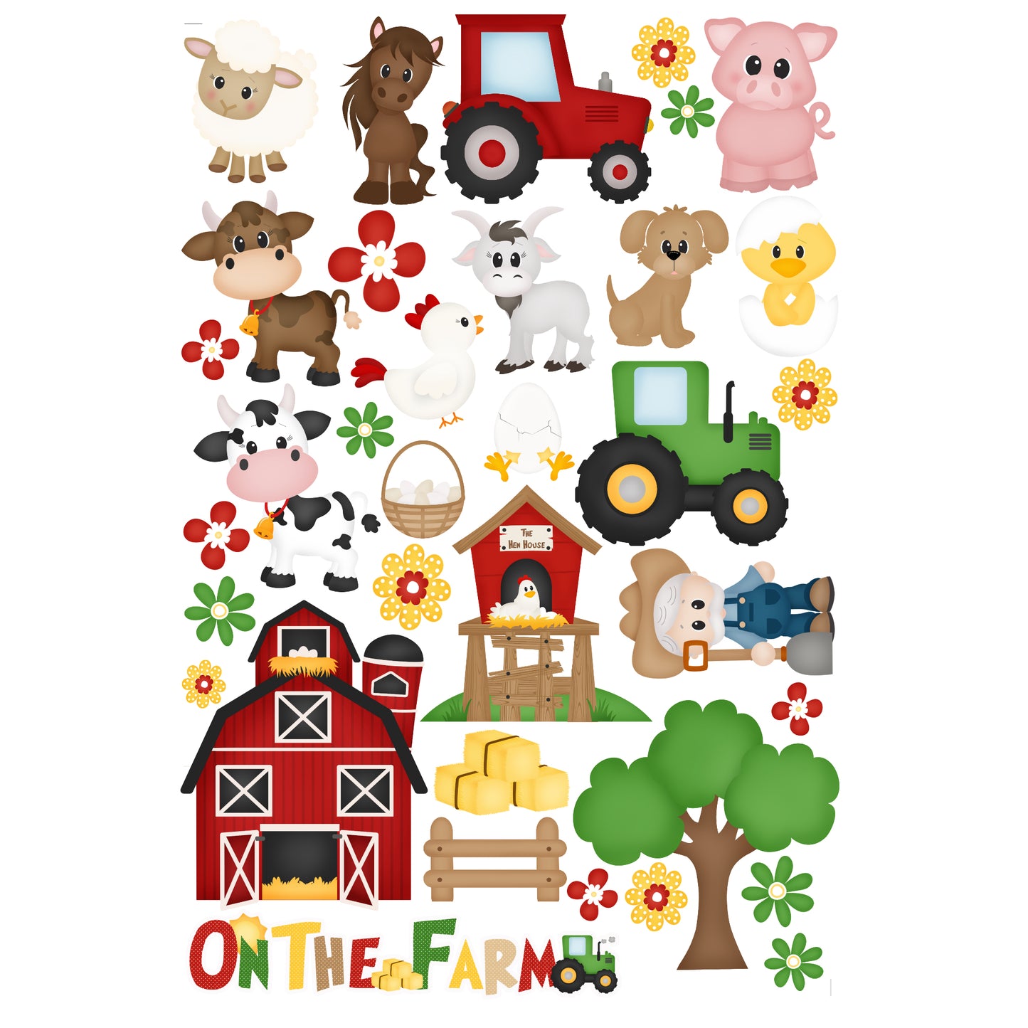 On The Farm 12 x 12 Scrapbook Paper & Embellishment Kit by SSC Designs - 3 Kits