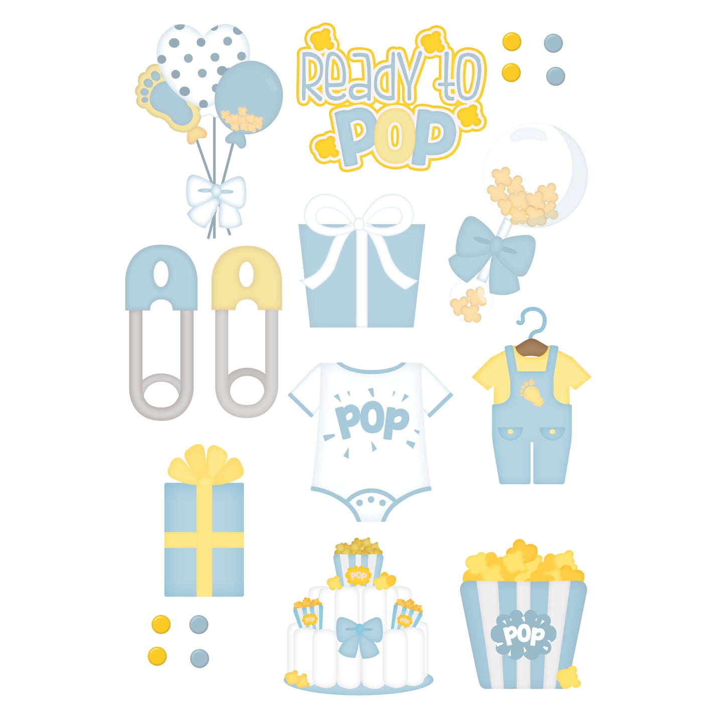 Ready To Pop Boy 12 x 12 Scrapbook Paper Pack & Embellishment Kit - 3 Kits