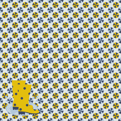 Just Fun Collection Puddle Jumping 12 x 12 Double-Sided Scrapbook Paper by SSC Designs - 15 Pack