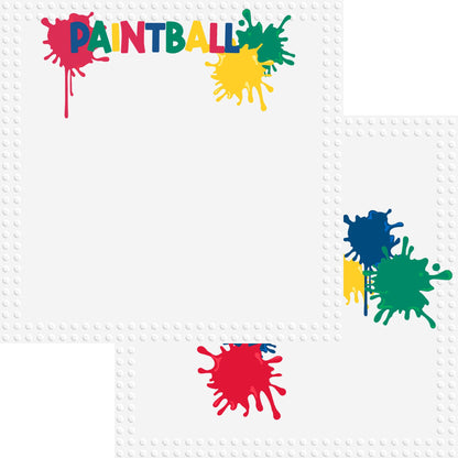 Just Fun Collection Paintball 12 x 12 Double-Sided Scrapbook Paper by SSC Designs