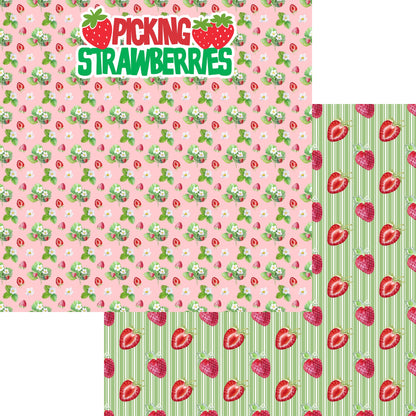 Just Fun Collection Picking Strawberries 12 x 12 Double-Sided Scrapbook Paper by SSC Designs