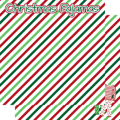 Just Fun Collection Christmas Pajamas 12 x 12 Double-Sided Scrapbook Paper by SSC Designs  - 15 Pack