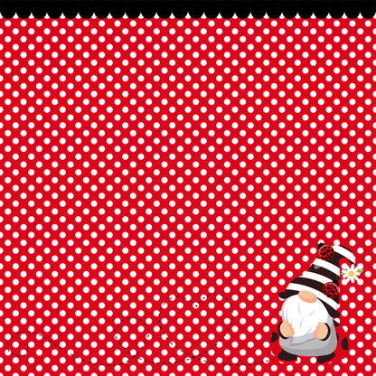 Ladybug Love Collection I Heart You 12 x 12 Double-Sided Scrapbook Paper by SSC Designs - 15 Pack