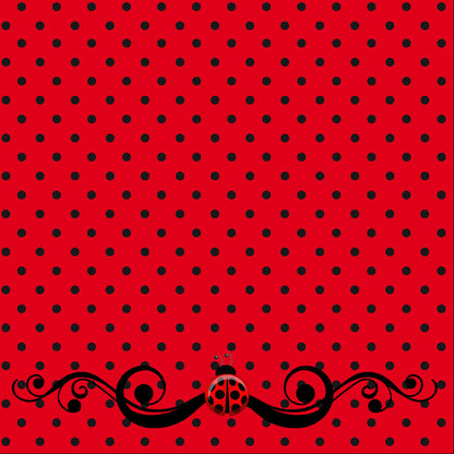 Ladybug Love Collection Peace Out 12 x 12 Double-Sided Scrapbook Paper by SSC Designs - 15 Pack