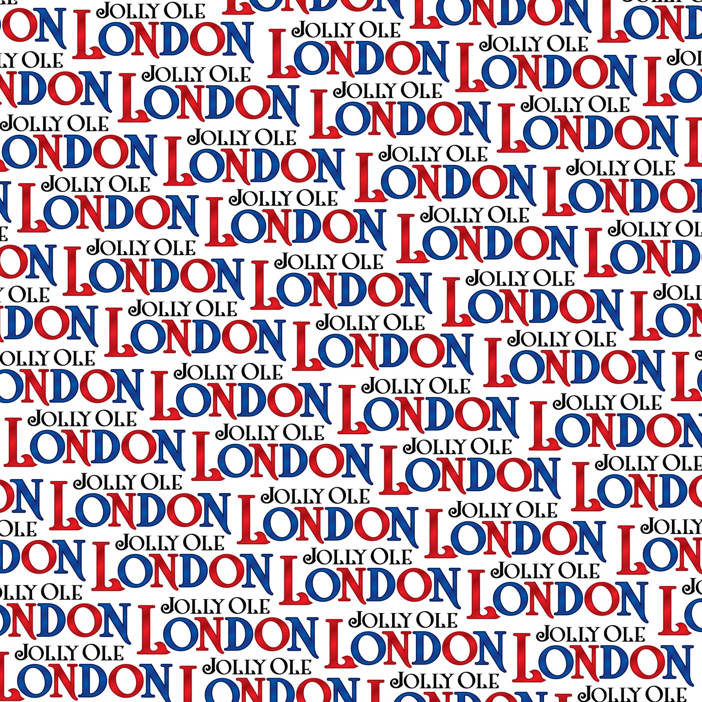 MNineDesign's Jolly Ole London Collection Jolly Ole London 12 x 12 Double-Sided Scrapbook Paper - 15 Pack