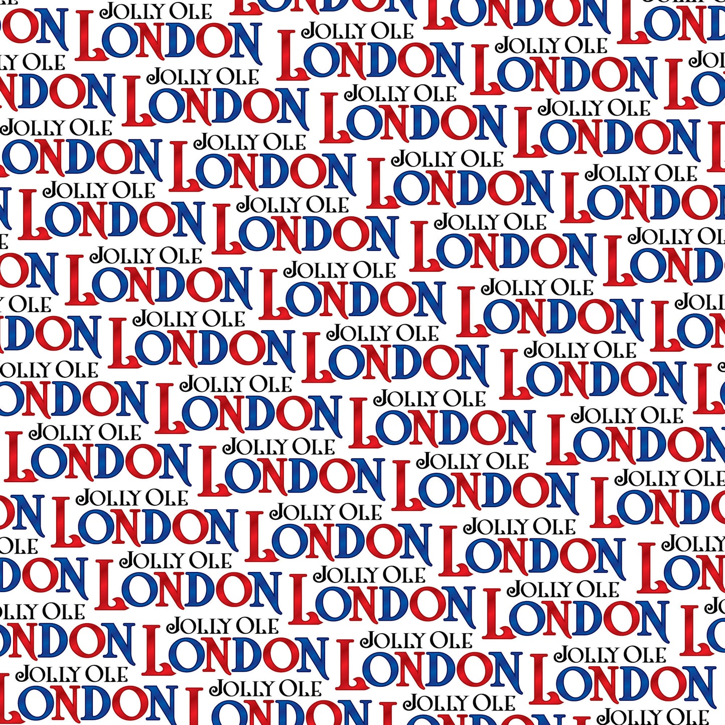 MNineDesign's Jolly Ole London Collection Jolly Ole London 12 x 12 Double-Sided Scrapbook Paper - 15 Pack