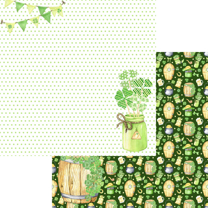 Lucky Leprechaun 12 x 12 Scrapbook Paper Pack & Embellishment Kit - 3 Kits