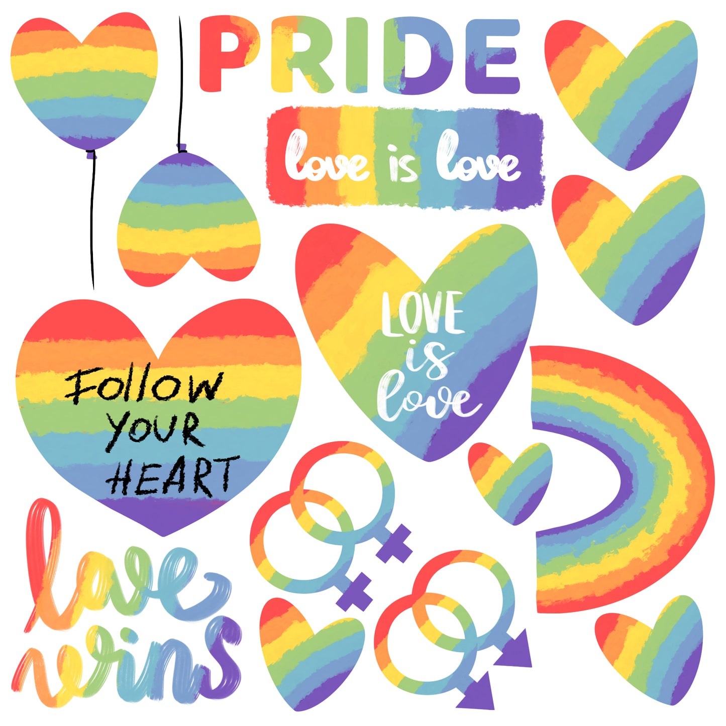 Love Wins Collection Laser Cut Ephemera Embellishments - 3 Packs